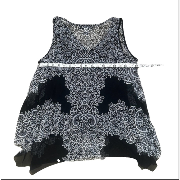 Women's INC Tank Top L Black White Sleeveless - Picture 4 of 8
